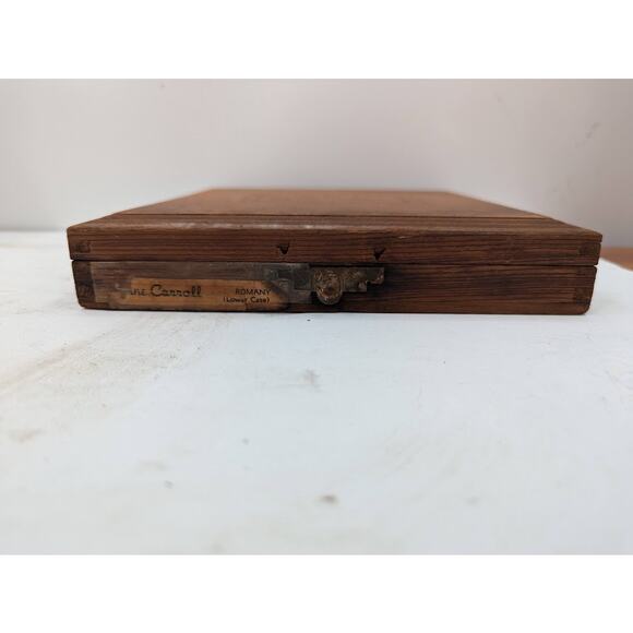 KINGSLEY HOT FOIL Stamping Printer letters Typeset ROMANY Lower case Wood Box - Picture 3 of 7